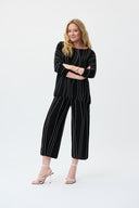 Joseph Ribkoff Black/Vanilla Asymmetrical Abstract Print Tunic Style 231936