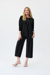 Joseph Ribkoff Black/Vanilla Abstract Print Knit Culotte Pants Style 231939