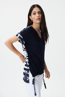 Joseph Ribkoff Midnight Blue/Vanilla Top Style 232054