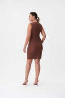 Joseph Ribkoff Espresso Sleeveless Dress Style 232055