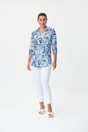 Joseph Ribkoff Blue/Vanilla Top Style 232103