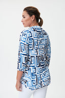 Joseph Ribkoff Blue/Vanilla Top Style 232103