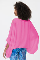 Joseph Ribkoff Dazzle Pink Chiffon Poncho Top Style 232131
