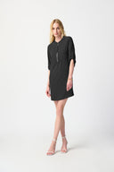 Joseph Ribkoff Mandarin Collar Straight Dress Style 232201S25