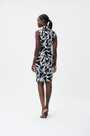 Joseph Ribkoff Vanilla/Black Abstract Print Dress Style 232224