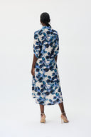 Joseph Ribkoff Beige/Multi Linen Hemmed Shirt Dress Style 232238