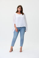 Joseph Ribkoff Vintage Blue Medium Wash Slim Cropped Jeans Style 232917