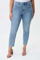 Joseph Ribkoff Vintage Blue Medium Wash Slim Cropped Jeans Style 232917