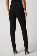 Joseph Ribkoff Black Faux-Leather Panel Leggings Style 233012