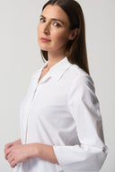 Joseph Ribkoff Vanilla Button-Down Boxy Blouse Style 233029