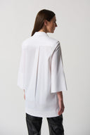Joseph Ribkoff Vanilla Button-Down Boxy Blouse Style 233029