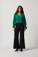 Joseph Ribkoff Black Wide-Leg Pants Style 233032