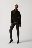 Joseph Ribkoff Black/Black Cowl Neckline Sweater Style 233041