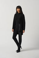 Joseph Ribkoff Black Zip-Up Sweater Style 233076