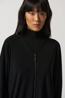 Joseph Ribkoff Black Zip-Up Sweater Style 233076