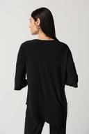 Joseph Ribkoff Black/Vanilla Colour-Block Tunic Style 233078