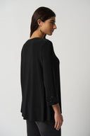 Joseph Ribkoff Black V-Neck Long Sleeve Tunic Style 233079