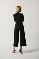 Joseph Ribkoff Black Wrap Culotte Jumpsuit Style 233097