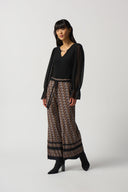 Joseph Ribkoff Black Ruffle Sleeve Top Style 233111