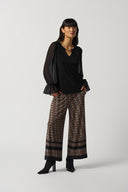 Joseph Ribkoff Black Ruffle Sleeve Top Style 233111