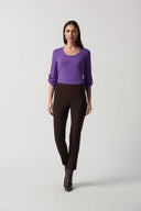 Joseph Ribkoff Violet Boxy Jersey Top Style 233134