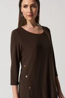 Joseph Ribkoff Mocha Asymmetrical Tunic Style 233153