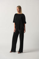 Joseph Ribkoff Black Wide-Leg Pants Style 233166