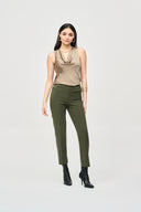 Joseph Ribkoff Iguana Bonded Silk Straight-Leg Pants Style 233180