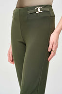 Joseph Ribkoff Iguana Bonded Silk Straight-Leg Pants Style 233180
