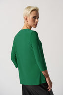 Joseph Ribkoff Kelly Green Square Neck Top Style 233185