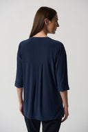 Joseph Ribkoff Midnight Blue Dolman Sleeve Boxy Top Style 233186