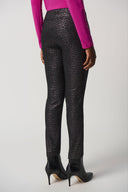 Joseph Ribkoff Black/Bronze Slim-Fit Pants Style 233191