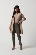 Joseph Ribkoff Black/Beige Geometric Print Slim-Fit Pants Style 233193