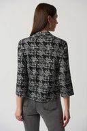 Joseph Ribkoff Black/White Houndstooth Jacket Style 233208
