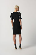 Joseph Ribkoff Black Puff Sleeve Shift Dress Style 233213