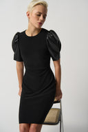 Joseph Ribkoff Black Puff Sleeve Shift Dress Style 233213