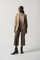 Joseph Ribkoff Black/Beige Houndstooth Culotte Pants Style 233249