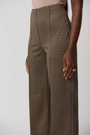 Joseph Ribkoff Black/Beige Houndstooth Culotte Pants Style 233249