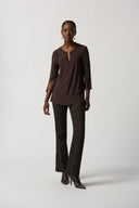 Joseph Ribkoff Mocha Trapeze Tunic Style 233253