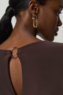 Joseph Ribkoff Mocha Trapeze Tunic Style 233253