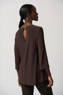 Joseph Ribkoff Mocha Trapeze Tunic Style 233253