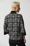 Joseph Ribkoff Black/White Mock Neck Tunic Style 233257