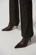 Joseph Ribkoff Black/Brown Ponte de Roma Flare Pants Style 233283
