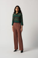 Joseph Ribkoff Black/Multi Turtleneck Boxy Top Style 233292