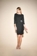 Joseph Ribkoff Black Buckle Sheath Dress Style 233702