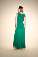 Joseph Ribkoff True Emerald Pleated Maxi Dress Style 233721