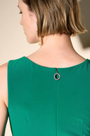 Joseph Ribkoff True Emerald Pleated Maxi Dress Style 233721