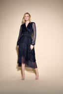 Joseph Ribkoff Navy Handkerchief Hem Dress Style 233767