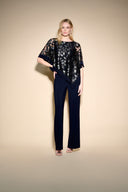Joseph Ribkoff Midnight Blue/Multi Asymmetrical Layered Top Style 233774