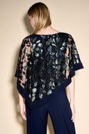 Joseph Ribkoff Midnight Blue/Multi Asymmetrical Layered Top Style 233774
